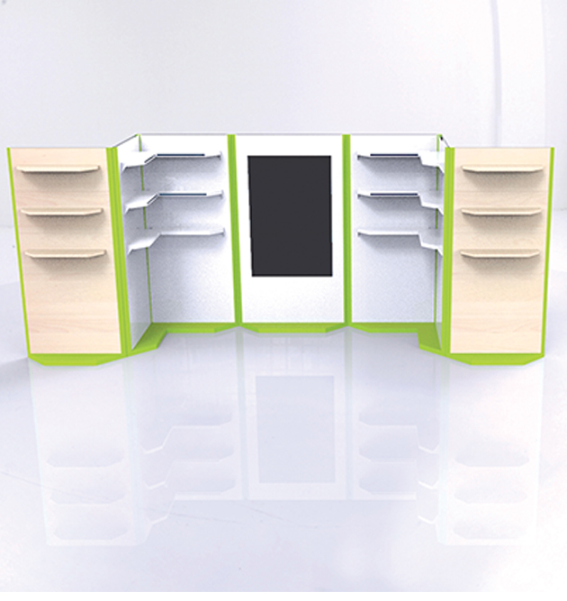 Vibel Design_Labirinto_Stand modulare per farmacie e negozi