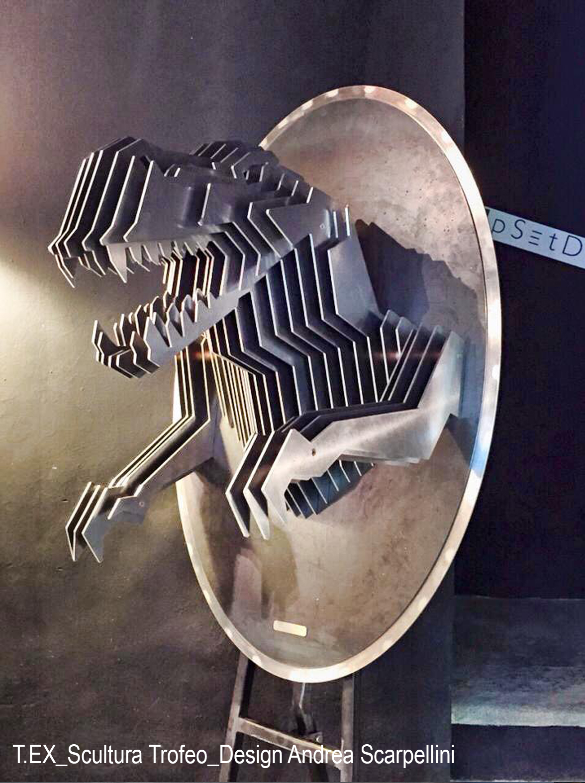 T.EX_Scultura in alluminio di Andrea Scarpellini_Tyrannosaurus rex